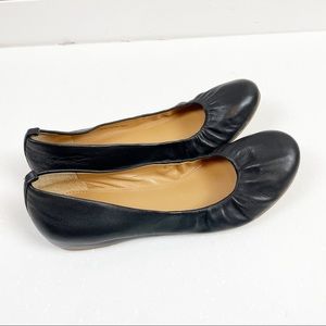 COPY - J. Crew Anya black leather ballerina flats size 8